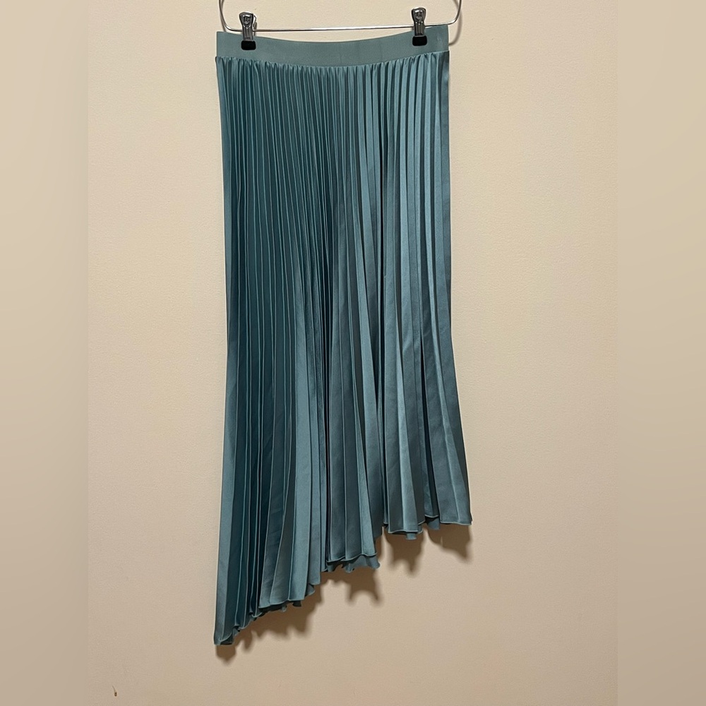 Zara Pleated Skirt - Slate Blue, Medium